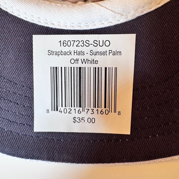 Howler Bros Sunset Palm Terry Strapback Hat Off White Pliable Brim Heed the Call - Picture 3 of 5
